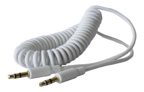 Cable Auxiliar 3.5 Mm Espiral Blanco 1.8 Metros Philco