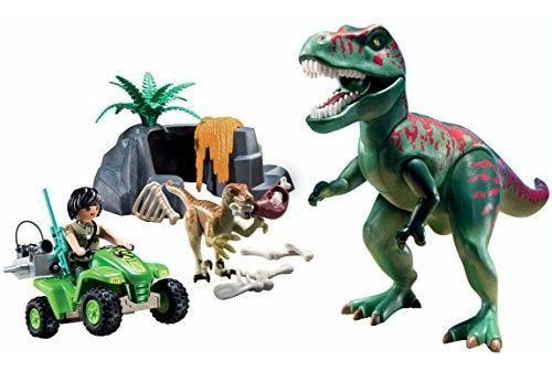 Playmobil Explorer Quad Con Juguete T-rex, Multico