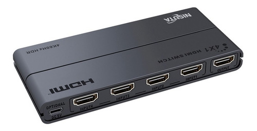 Switch Hdmi 4 Puertos Cont Remoto 3d 1080p 4k Nisuta Ns-swh4