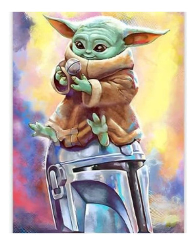 Kit De Pintura Diamantes Diamond Painting Completo Yoda