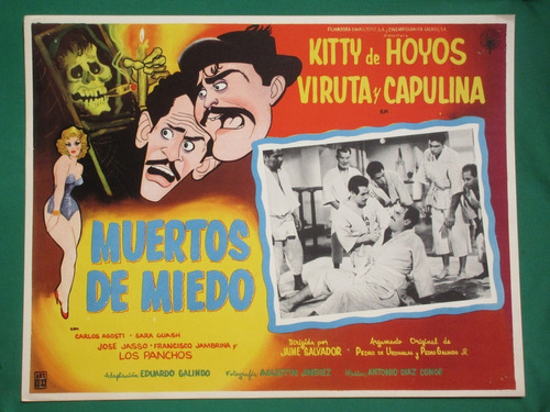 Viruta Y Capulina Muertos De Miedo Original Cartel De Cine 3