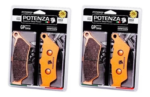 2x Pastilhas Freio Potenza Ptz209gp Bmw F800gs 700 800 Gs