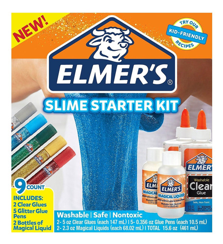 Kit De Slime Inicial Starter Kit 9 Acessorios Elmers 39610