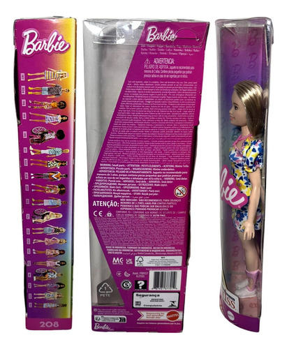 Boneca Colecionável Barbie Fashionistas Menina Loira Coleção Síndrome Down Viva A Diversidade 208 Mattel Brinquedos