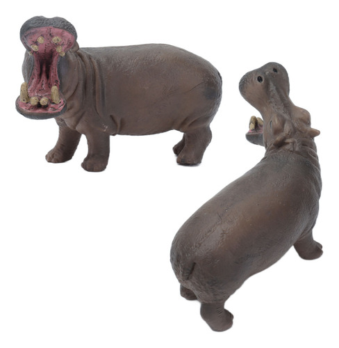 Juguete Modelo Animal Con Figuras De Hipopótamo, Simulación