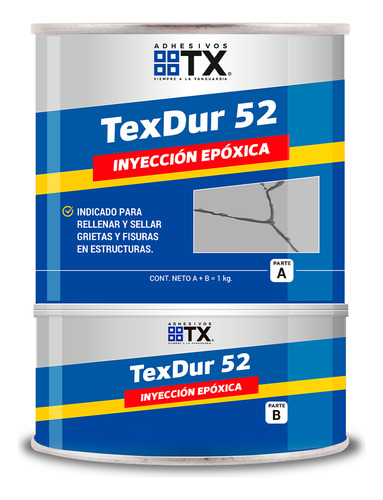 Texdur 52 - Adhesivo Epoxico De Repacion Y/o Anclaje