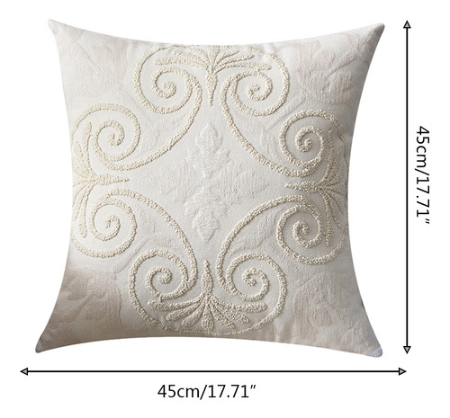 Almohada De Color Liso Para Funda Bordada Con Estampado Geom