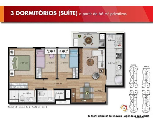 Imagem 28 de 30 de Apartamento Com 2 Dormitórios À Venda Com 157m² Por R$ 335.000,00 No Bairro Neoville - Curitiba / Pr - M2ne-sng