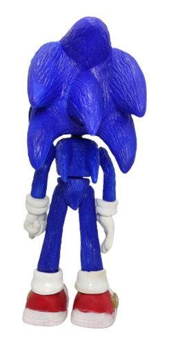 Imagen 3 de 3 de Figura Sonic Hedgehog Azul Juguete Articulado Bom 24cm Envio