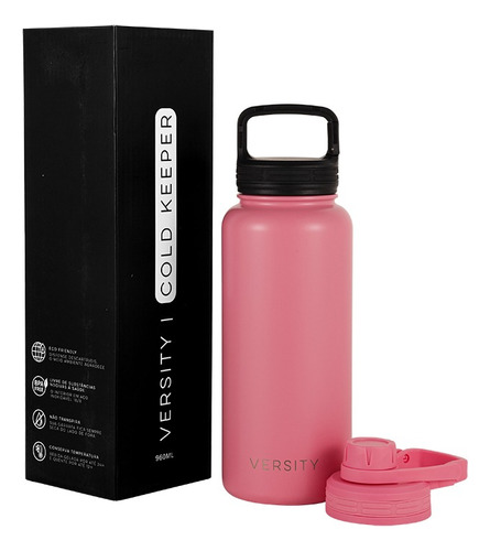 Garrafa Térmica Isolada A Vácuo Versity Coldkeeper 1.2l Inox Cor Rosa