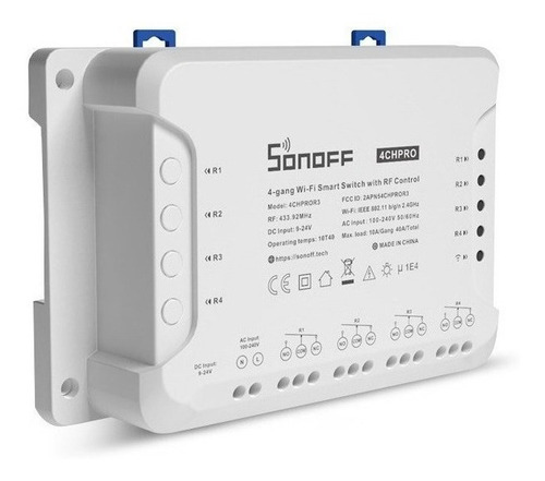 Interruptor Inteligente Sonoff 4 Canales Pro R3 Rf433 Wifi