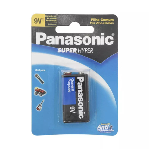 Bateria Zinco 9v Panasonic 24 Un 6f22upt-1b Novo E Original