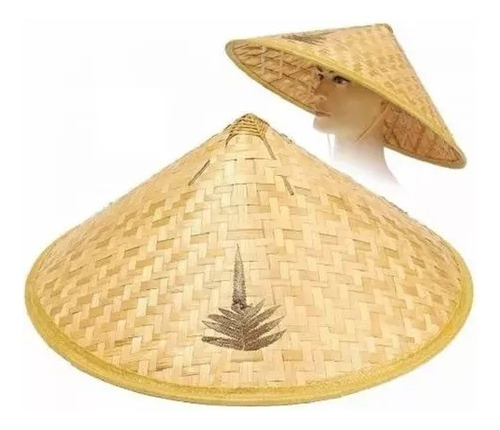 Sombrero Gorro Bambú Chino Verano Protector Sol