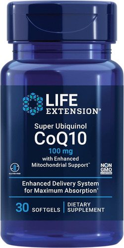 Super Ubiquinol Coq10 Con Apoyo Mitocondrial 30u, Cerebro