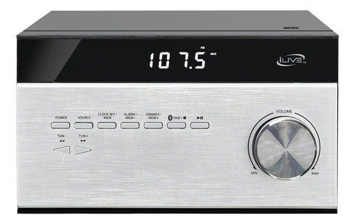 iLive Minicomponente CD Radio Negro/Plateado
