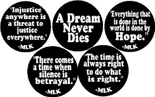 Set 5 Martin Luther King Jr Quote 1.25  Imane  Negro Me Mlk