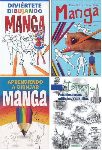 Aprendiendo A Dibujar Manga Pkt 4 Libros 