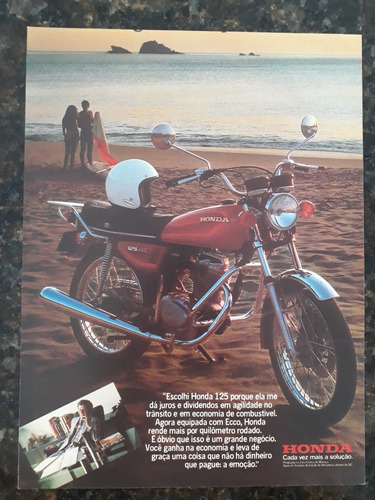 Propagandas Antiga Honda Cg 125  1982 Anúncio Publicidade  