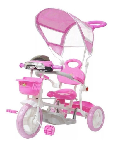 Triciclo Infantil Empurrador Passeio Motoca  Cobertura Sol