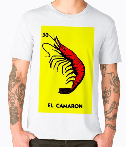 Playeras Cleen Alexer Loteria El Camaron Mod 26