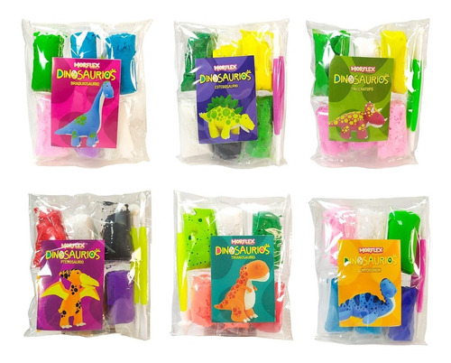 Set Dinosaurios (foami Moldeable) - X6 Kits