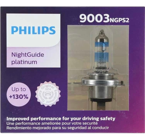 Set 2x Focos Philips Night Guide Platinum 9003 Hb2 H4 67/60w