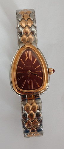 Reloj Bnlgr Mod. Serpentie Seduttorie Dama Correa Oro Rosa/plata Bisel Oro Rosa Caratula Vino (Usado)