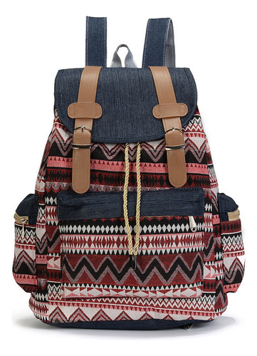 Bolso De Hombro De Mujer De Estilo Étnico, Mochilas Vaqueras