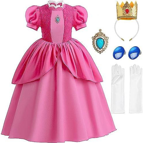 Disfraz Talla 3-4 Años Para Niñas Princesa Peach Mario