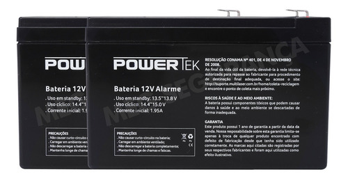 Kit 2 Bateria Selada 12v Cftv Para Fita Led Alarme Cerca Som