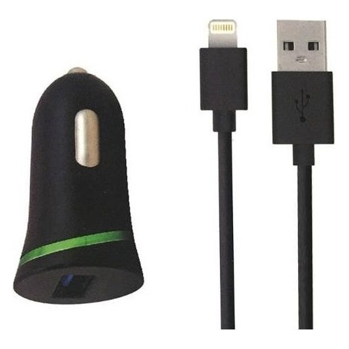 Cargador Auto + Cable Lightning Mfi Certificado iPhone iPad