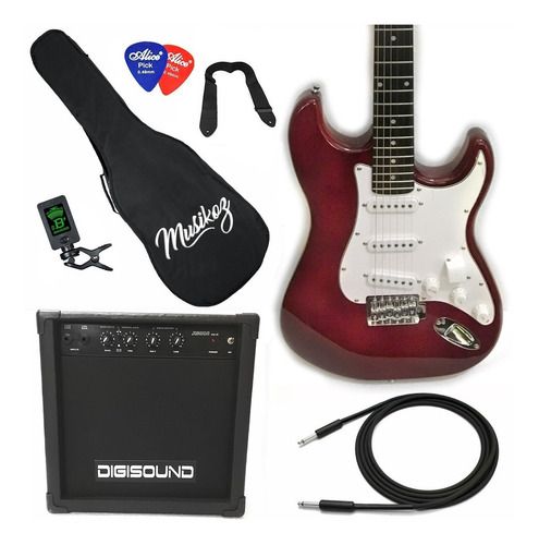 Imagen 6 de 6 de Guitarra Eléctrica Combo Amplificador 15w Afinador Y Mas!