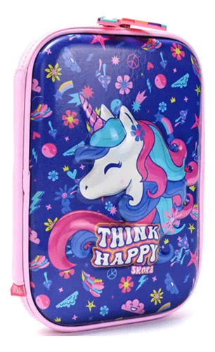 Cartuchera Skora Termoformada Unicornio 3d Think Happy