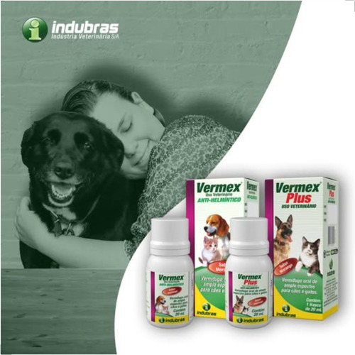 Vermífugo Para Cães Dose Única Líquido Vermex Plus 20ml