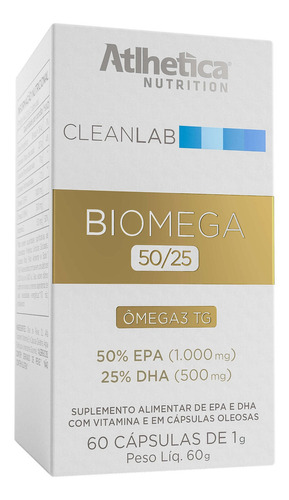 Cleanlab Biomega Tg 50/25 60 Softgels Sabor Sem sabor