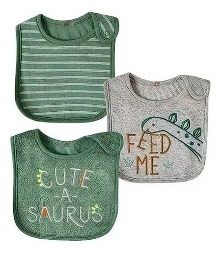 Kit Babadores Com 3 Unidades - Child Of Mine Carters Cor Dino