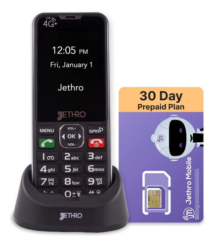 Telefono Celular Jethro Para Persona Mayor Prepagado Minuto