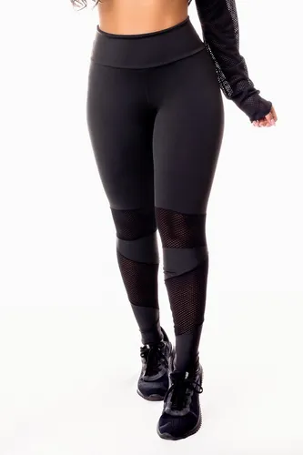 Calça de malhar com on sale tela