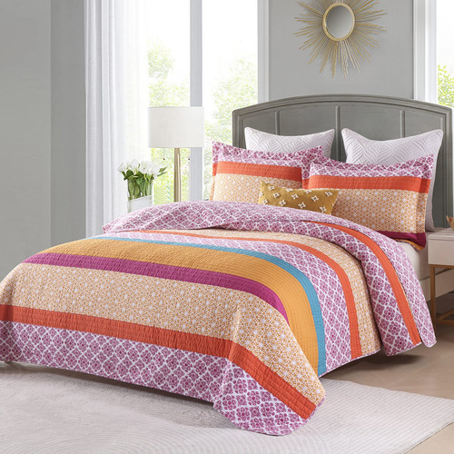 Set De Colcha Perhom Boho King Size - 100% Algodón