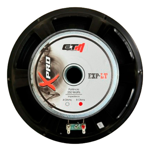 4 Alto Falante 12 Pol Etm Lt 8 Ohms Cone Seco Automotivo