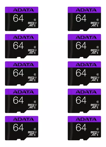 Tarjeta Micro SD de 64GB ADATA Clase 10 para Video Full HD