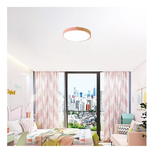 Imagen 6 de 6 de Lámpara led de pared, techo Serlux Panel LED Redondo Cerchio 18W color rosa 220V-240V por 1 unidad