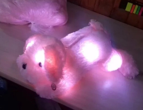 Cachorro Pelúcia 50cm Promoção Oferta Menor Preço Luz De Led