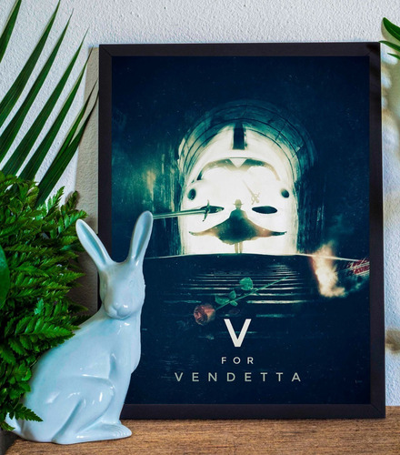 Cuadro Marco Negro Poster 33x48cm V For Vendetta V Venganza