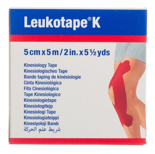Leukotape K 5cm X 5m Neuromuscular Elasticado Color Rojo