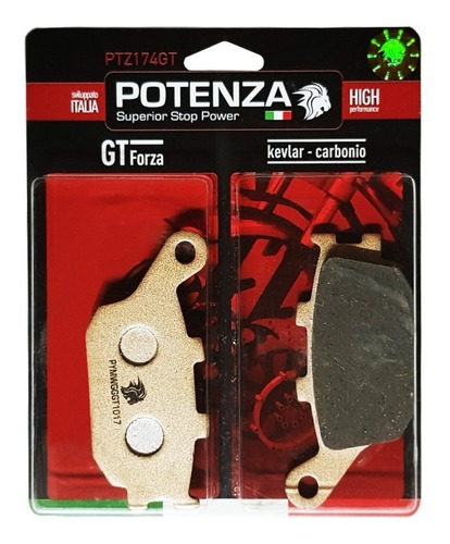 Pastilhas Freio Potenza Ptz174gt Z750 Versys 1000 Vulcan 650