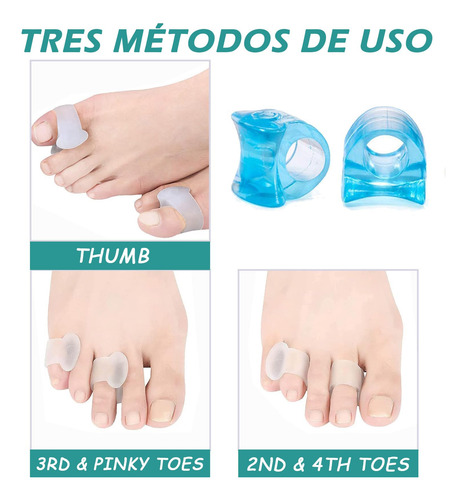 Generic Conjunto De 10 Piezas Separador De Dedos Pies, De