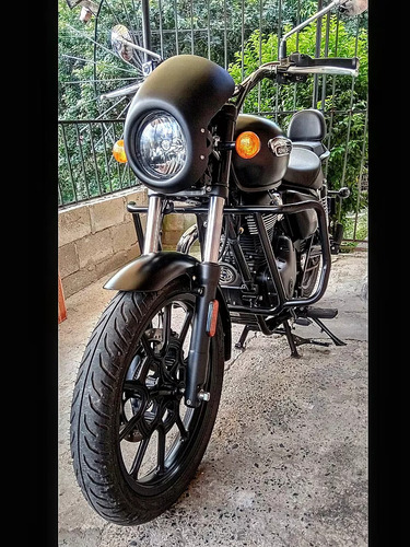 Carenado Cafe Racer Para Motocicleta Royal Enfield Negro Mat