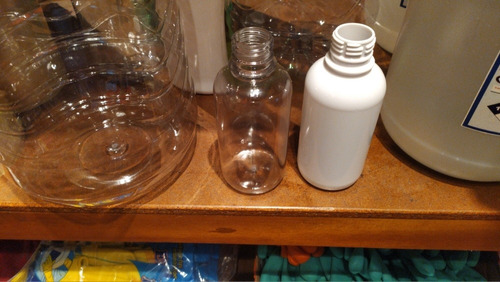 40 Envases Plástico Blanco Y Transparente Botellas 