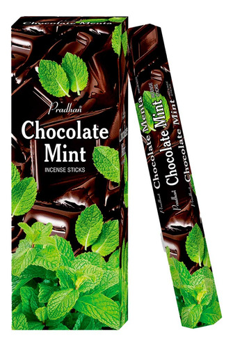 Incienso Hexagonal Chocolate Menta 6 Tubos / Ambienteyaromas